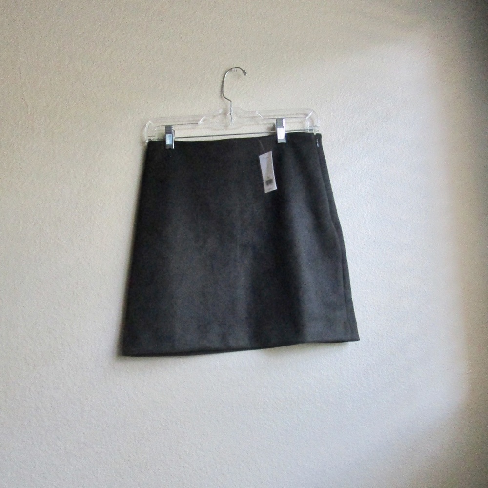 NWT Vegan Suede Mini A-line Skirt